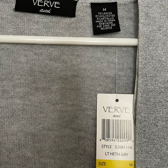 Gray/Silver lightweight sweater to cover arms or dress up a basic dress NWT - Picture 3 of 3